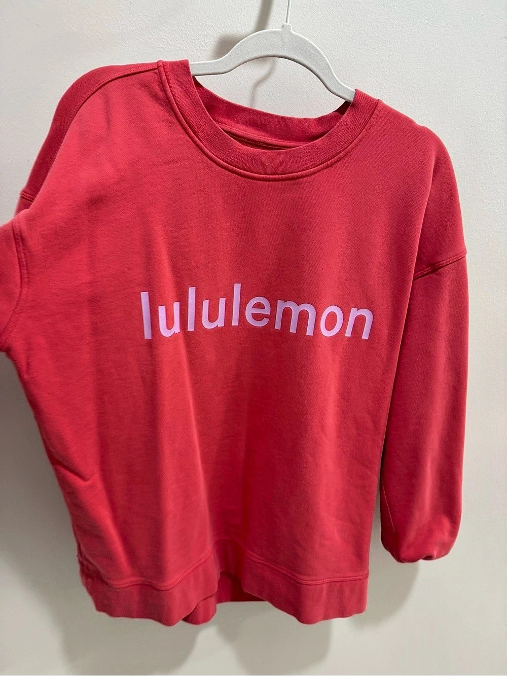 lululemon Perfectly Oversized Crew *Graphic Pink Sweatshirt